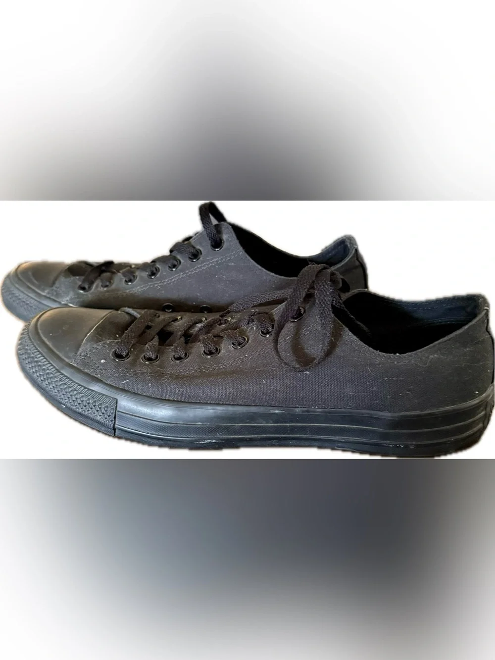 Converse All Star Black Canvas Classic Low Top Sneakers - Picture 4 of 5